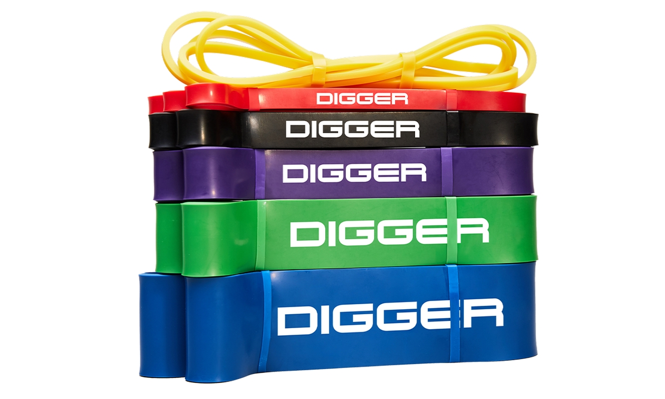 

Эспандер ленточный 45мм нагрузка до 50-125lb (22,68-56,7кг) Hasttings Digger HD31D5-Green зелёный