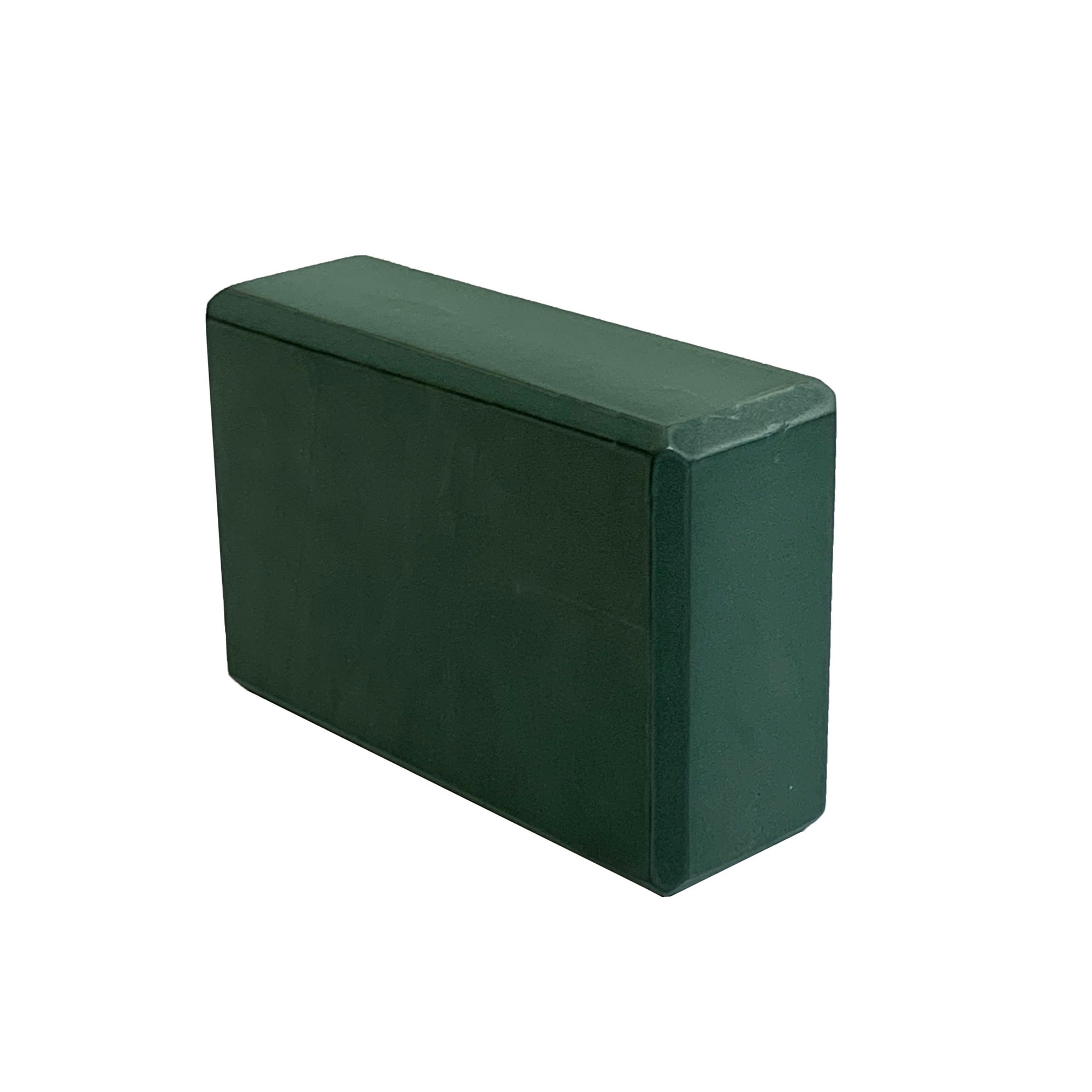Йога блок Sportex полумягкий, из вспененного ЭВА 22,3х15х7,6 см E39131-48 темно зеленый