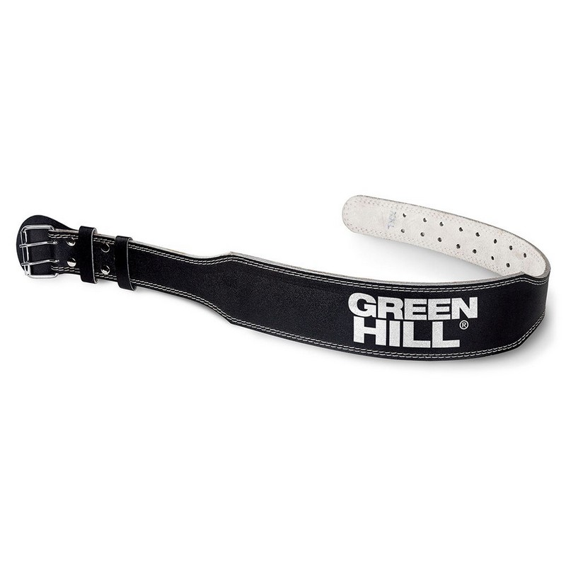 Купить Пояс тяжелоатлетический Green Hill WLB-6420 нат. кожа, черный 4 дюйма,
