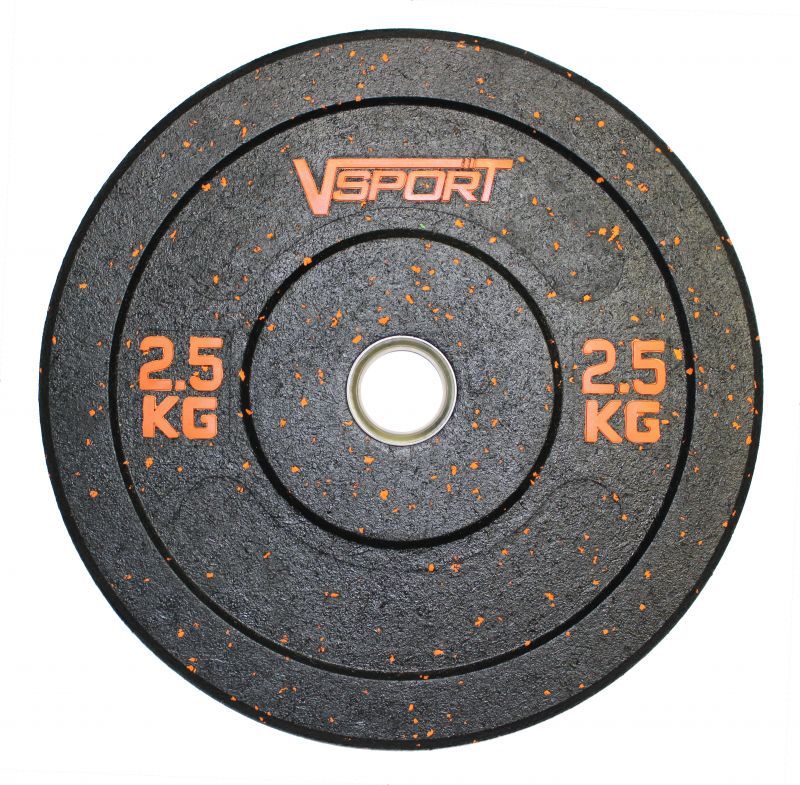 Диск бамперный V-Sport черный 2,5 кг FTX-1037-2.5