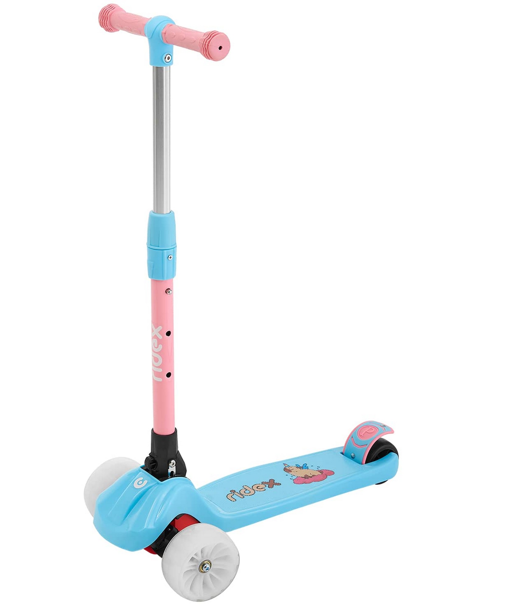 Самокат 3-х колесный Ridex Juicy R 12080 мм, голубойрозовый,  - купить со скидкой