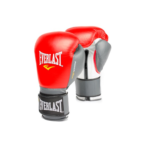 Перчатки тренировочные Everlast Powerlock 16oz серый/красный