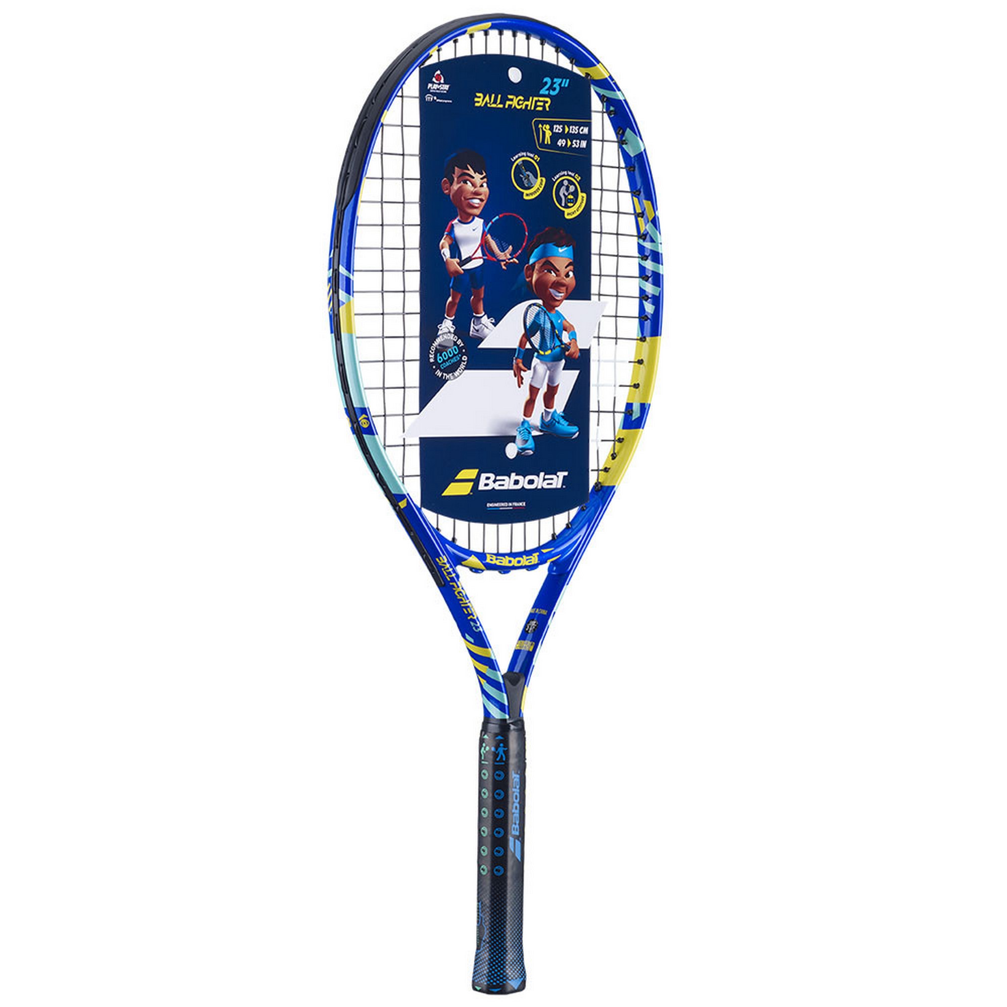Ракетка для большого тенниса детская 7-9 лет Babolat Ballfighter 23 Gr000 140481 сине-желтый 2000_2000