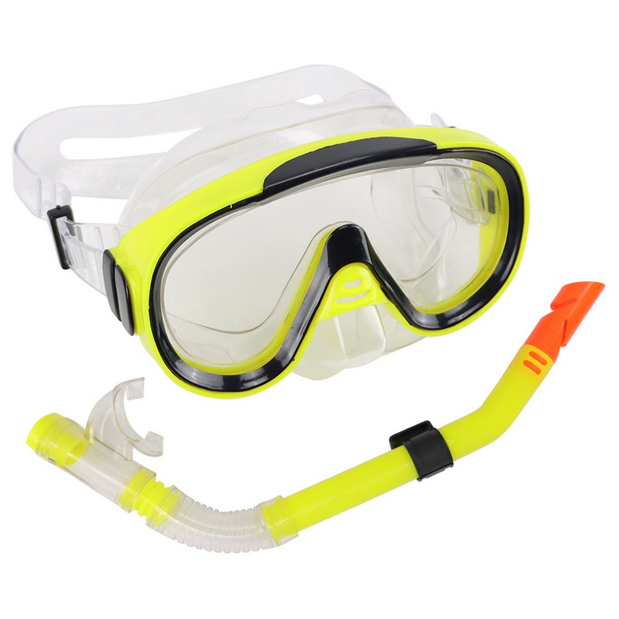 Купить Набор для плавания Sportex юниорский, маска+трубка (ПВХ) E39246-3 желтый,