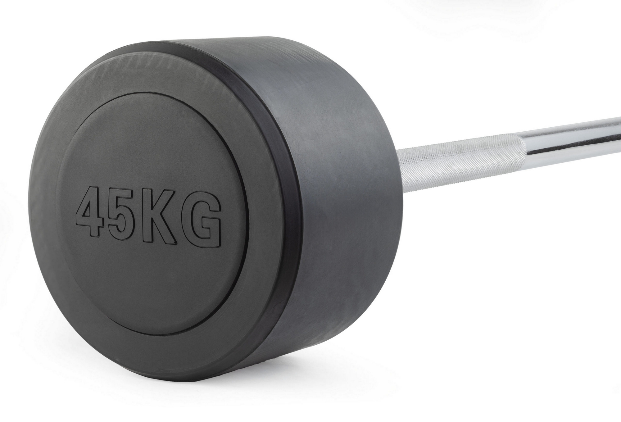 Штанга неразборная обрезиненная 45 кг. Прямой гриф VictoryFit VF-DX4450 2000_1359