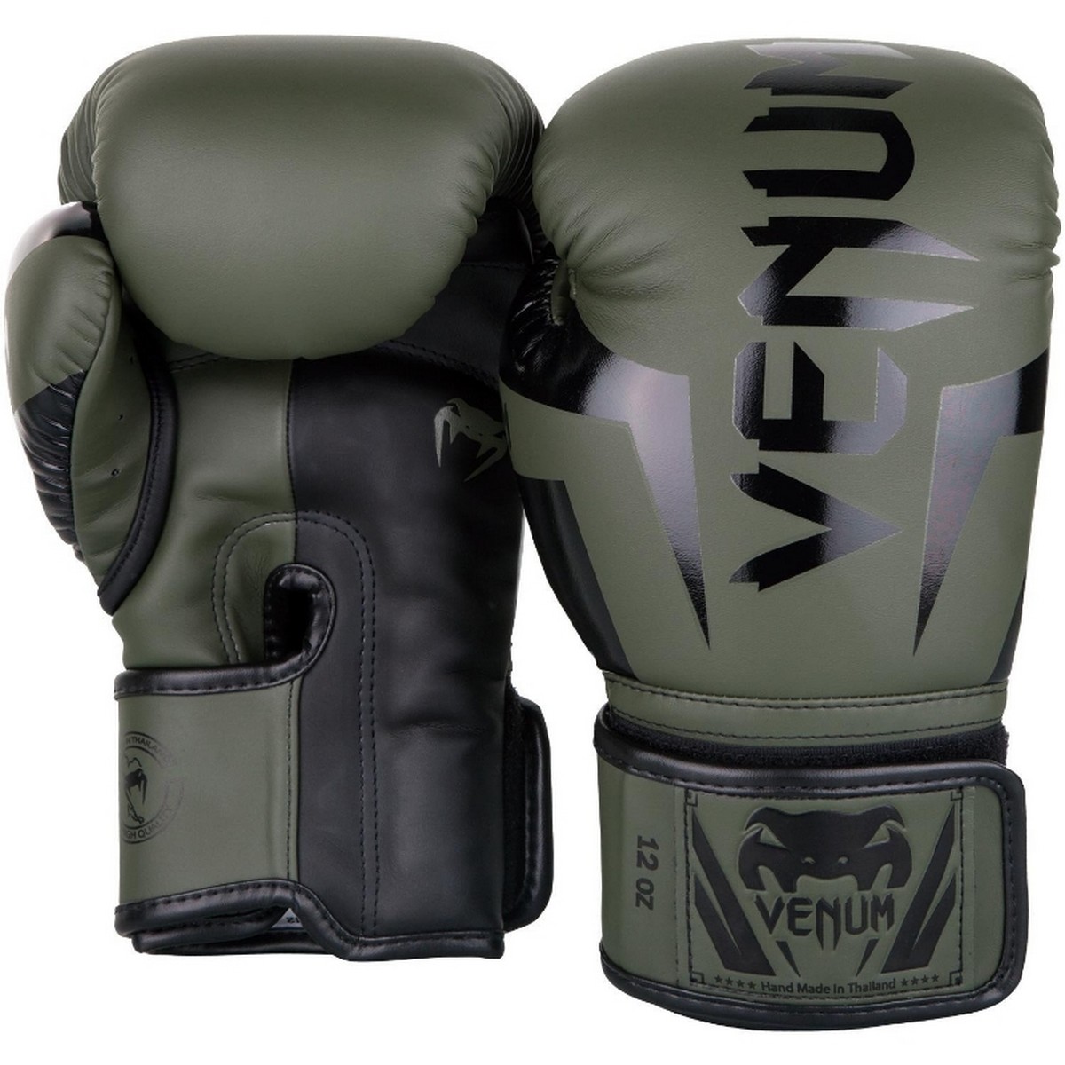 Перчатки Venum Elite 1392-200-10oz хакки\черный - фото 1
