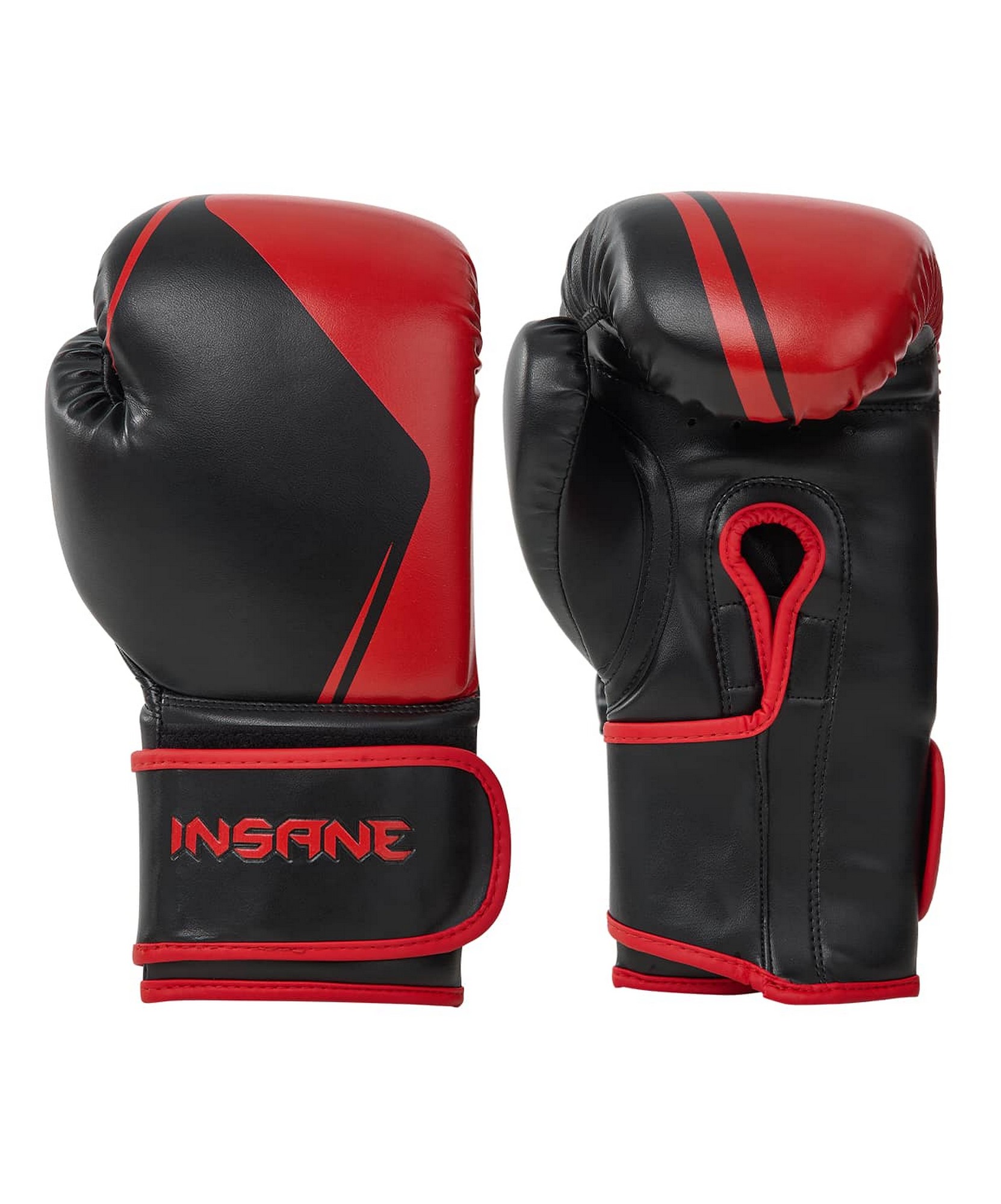 фото Перчатки боксерские insane montu пу, 12 oz, красный