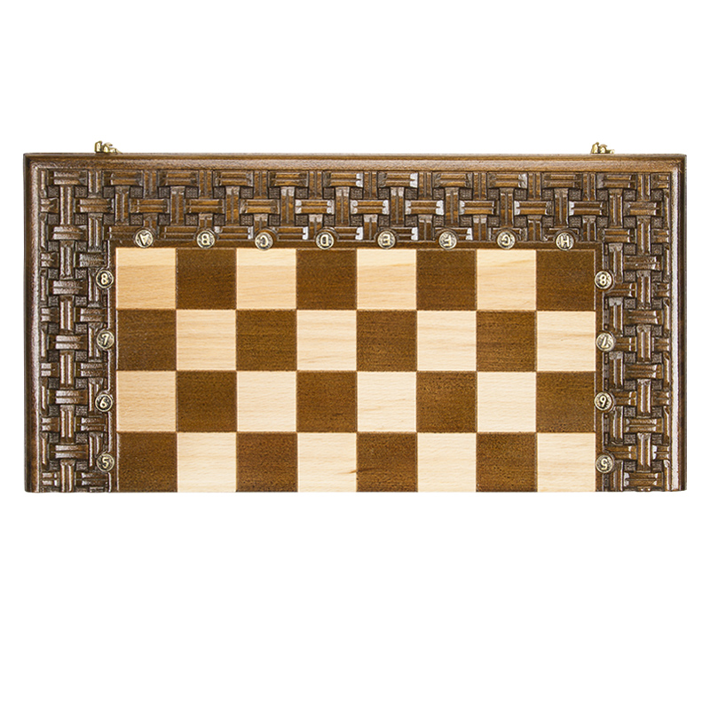 Шахматы + нарды Haleyan резные, Армянский Орнамент 50 kh137-5 - фото 1