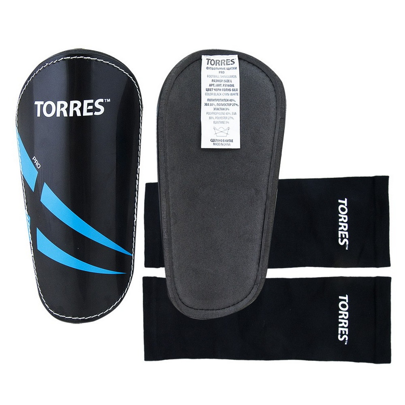 

Щитки профессиональные Torres Pro FS1608M черно-сине-белый