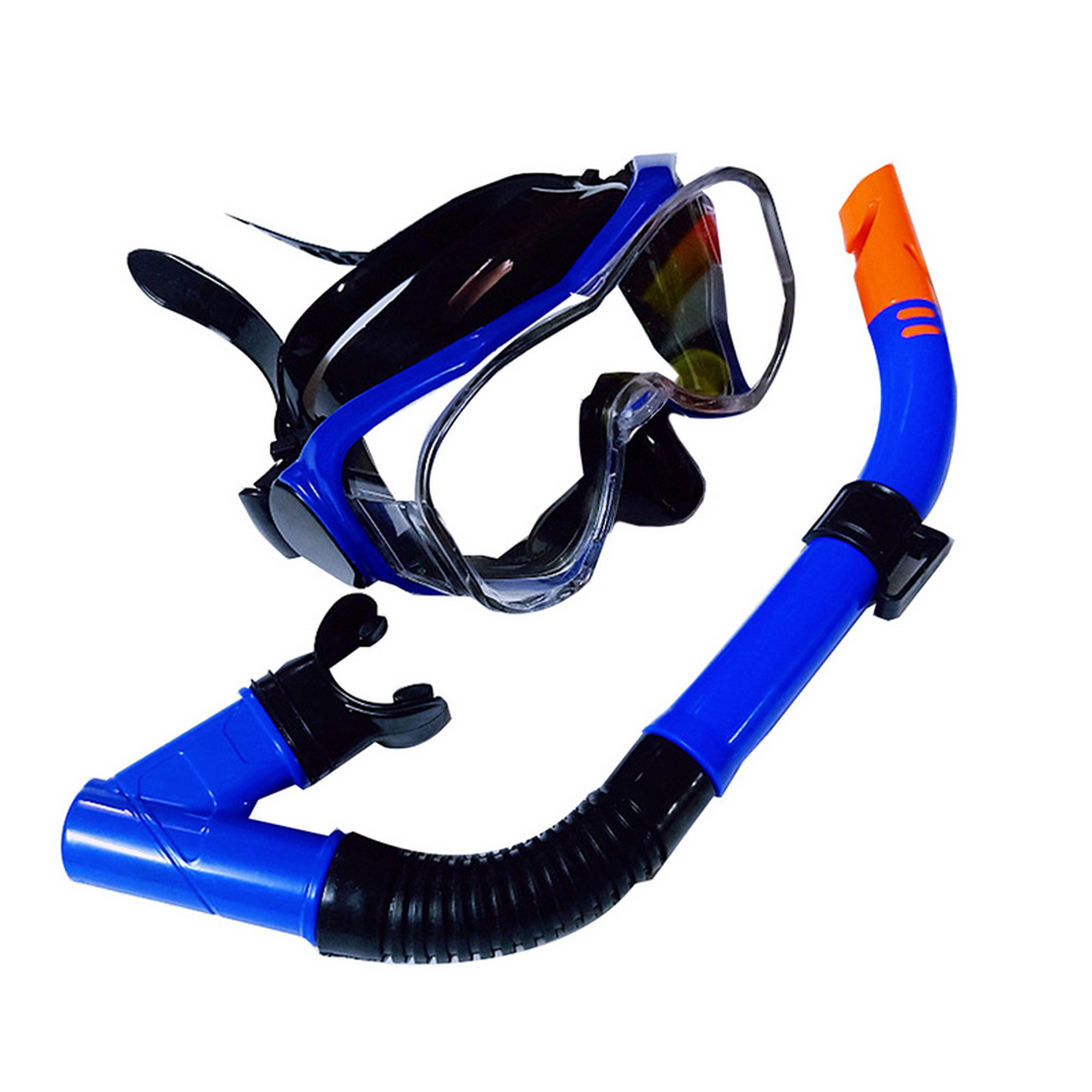 Купить Набор для плавания Sportex взрослый, маска+трубка (ПВХ) E39247-1 синий,