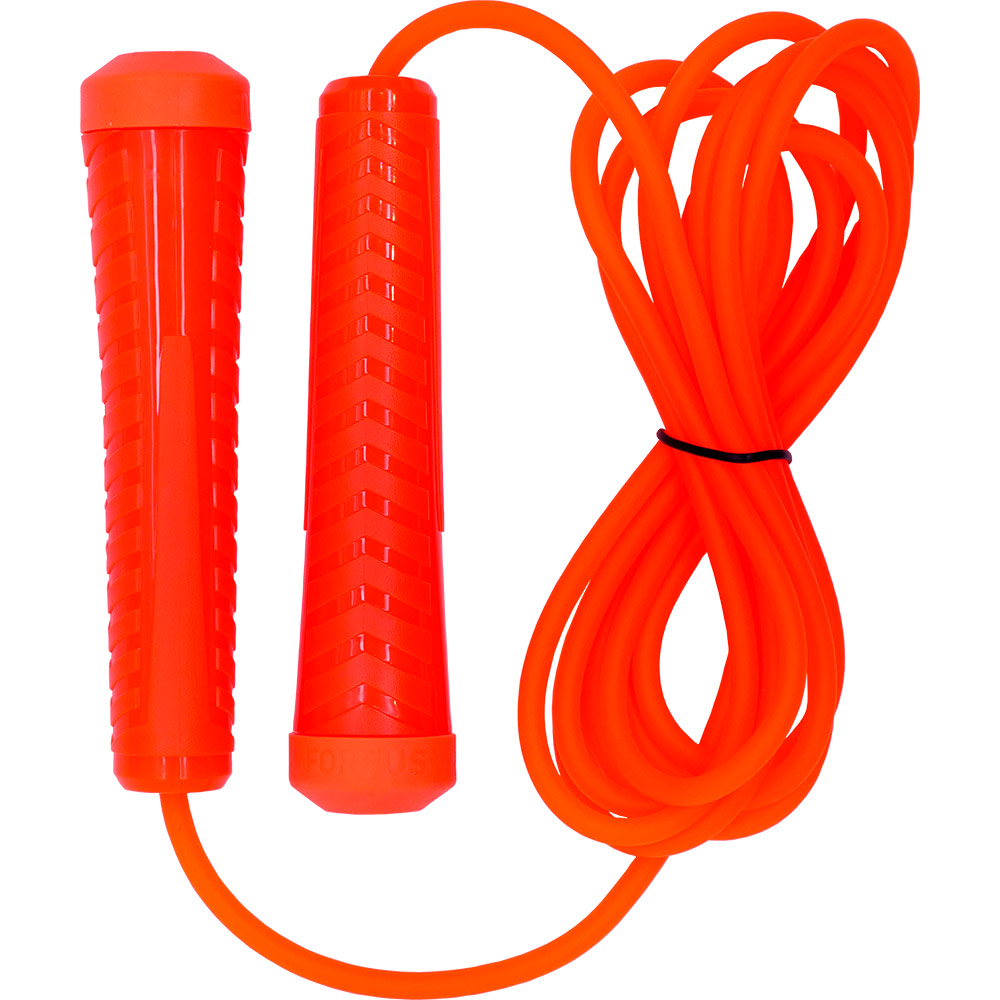Купить Скакалка Fortius Neon шнур 3 м в пакете (оранжевая),