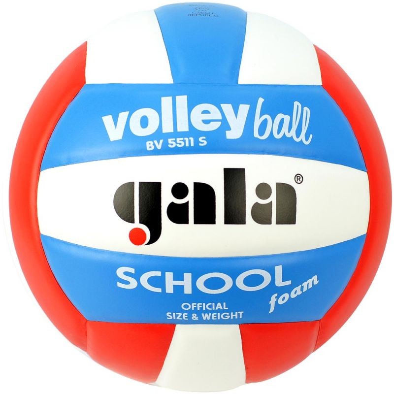 

Мяч волейбольный Gala School Foam Colour BV5511S тренировочный р.5 бел/голуб/красн.