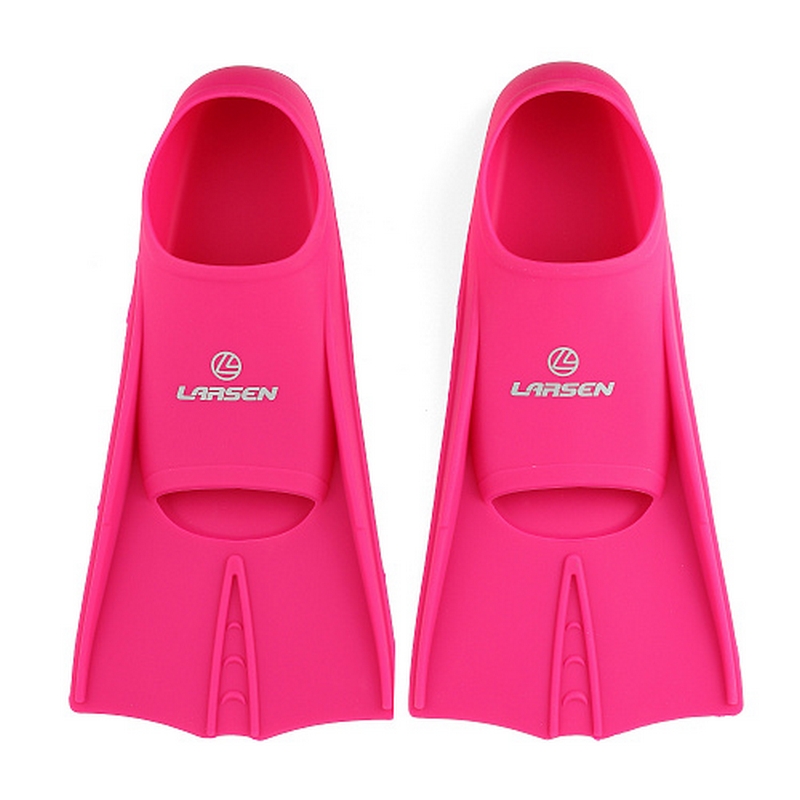 Ласты укороченные силиконовые Larsen 6975 NEW розовый 800_800