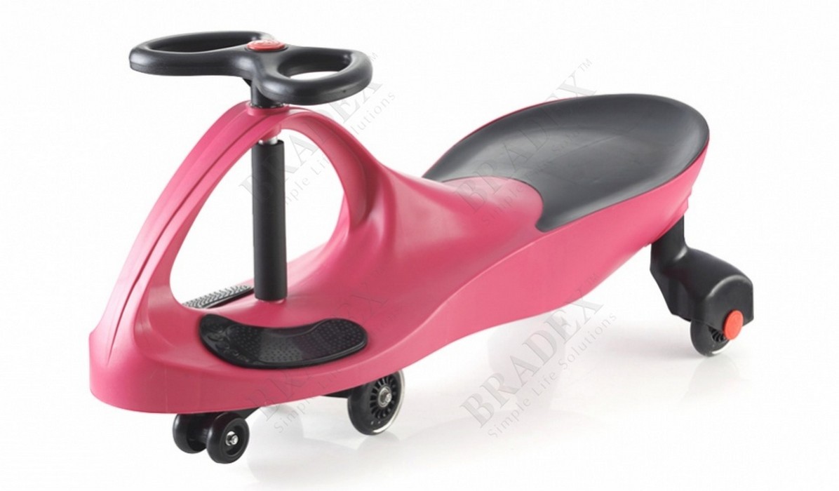 Машинка детская с полиуретановыми колесами Bradex розовая Бибикар DE 0298