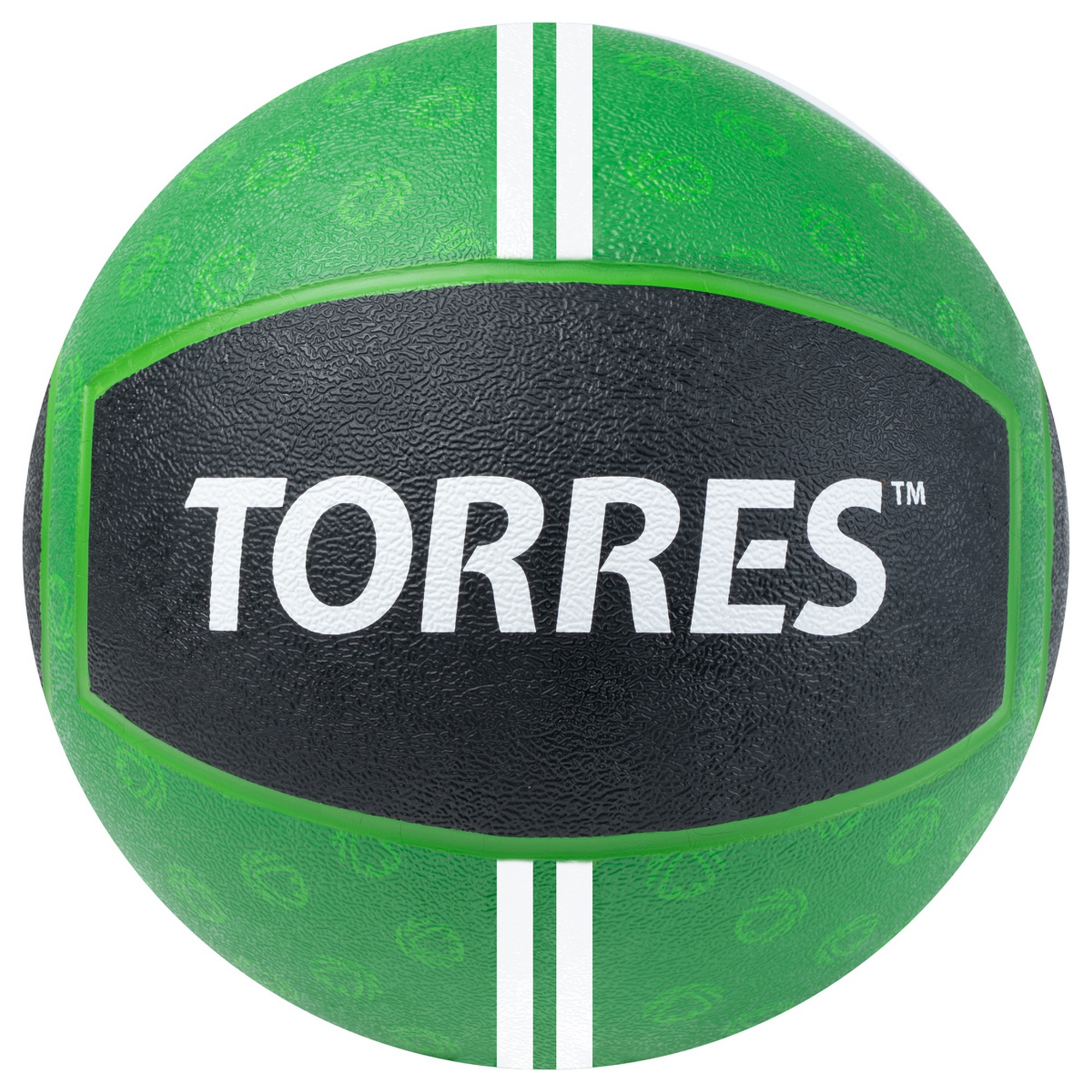 Медбол 6кг, d25,4см, резина Torres AL00236 зелено-черный 2000_2000