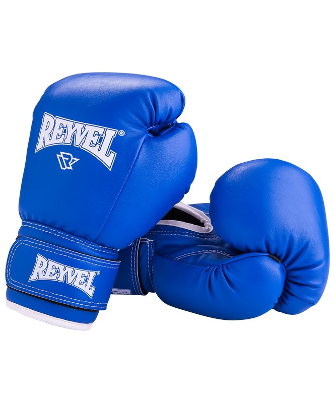 фото Боксерские перчатки reyvel rv-101, 6 oz, к/з, синий