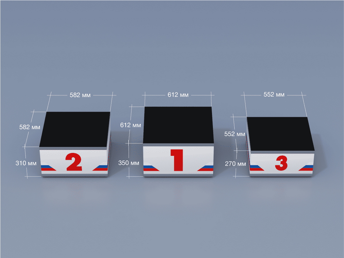 Пьедестал (ЭКО) Матрешка 612х612мм (квадратный) 2 чел. 1200_900