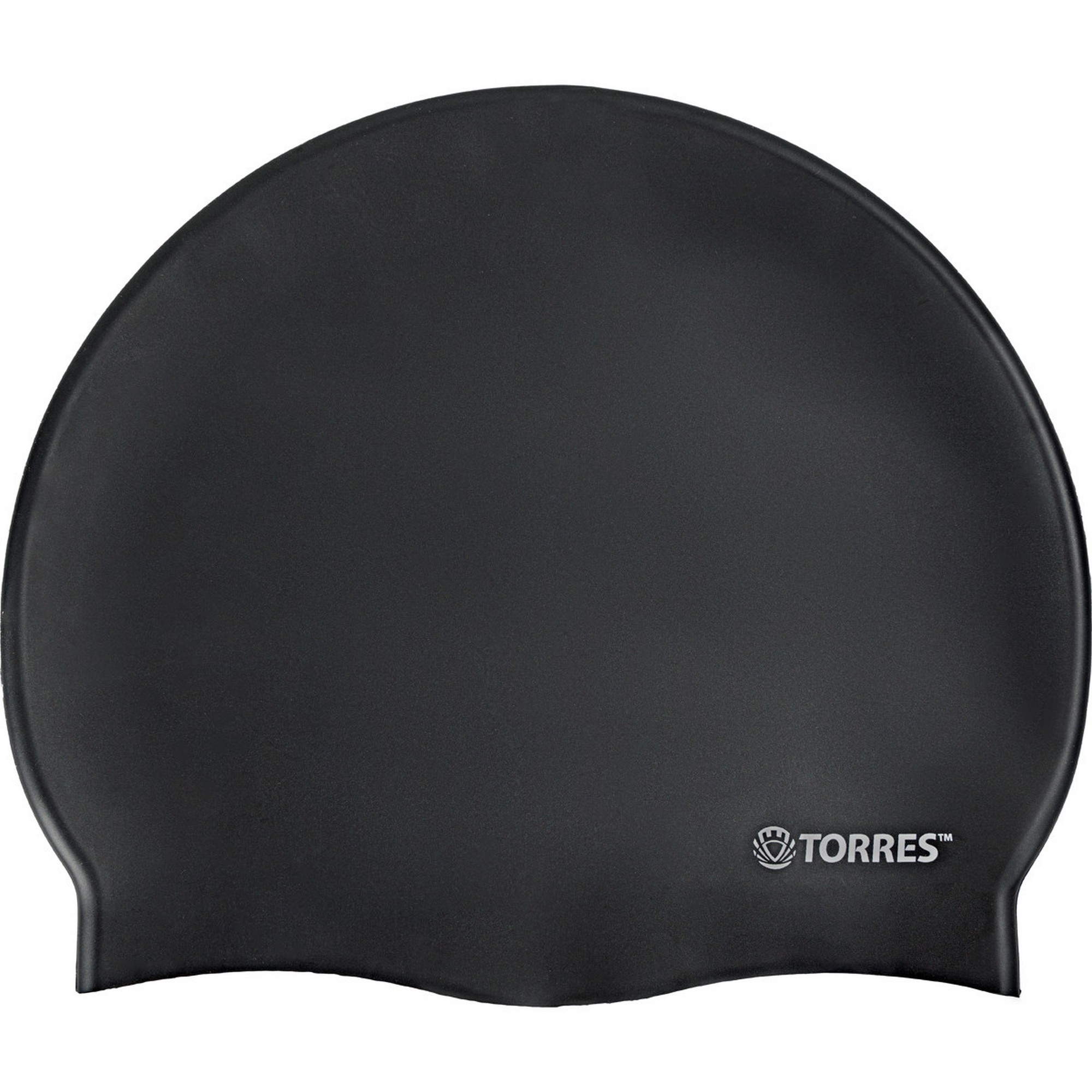 Шапочка для плавания Torres No Wrinkle, силикон SW-12203BK черный 2000_2000