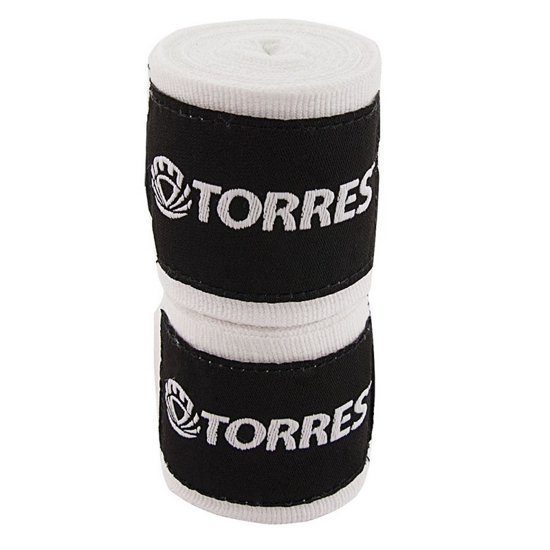 Купить Бинт боксерский эластичный Torres PRL62017W, длина 3,5 м, ширина 5,5 см, 1 пара, белый,