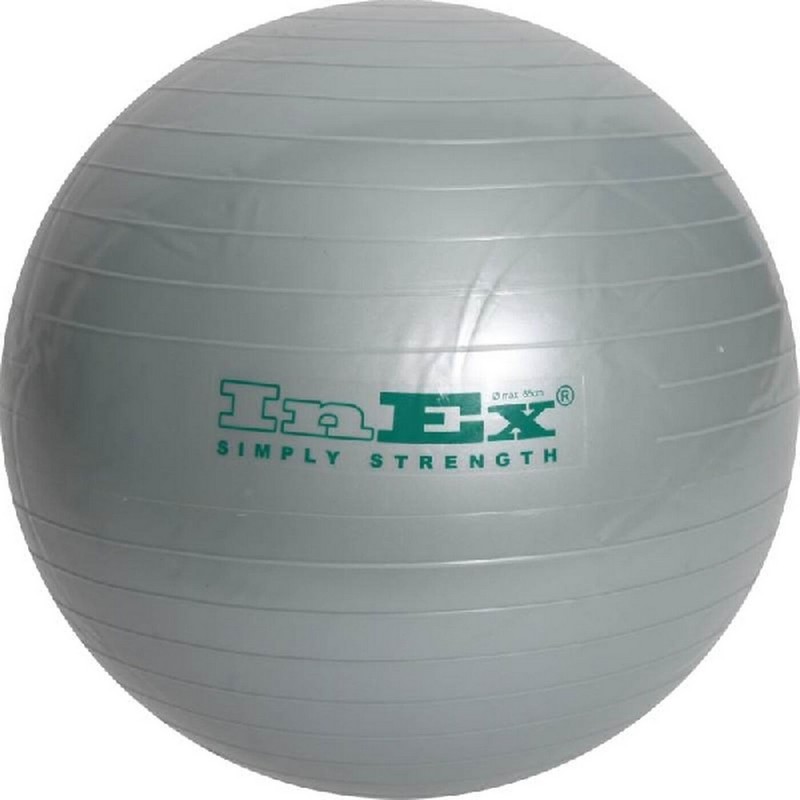 фото Мяч гимнастический inex swiss ball bu-26 d65 см серебристый