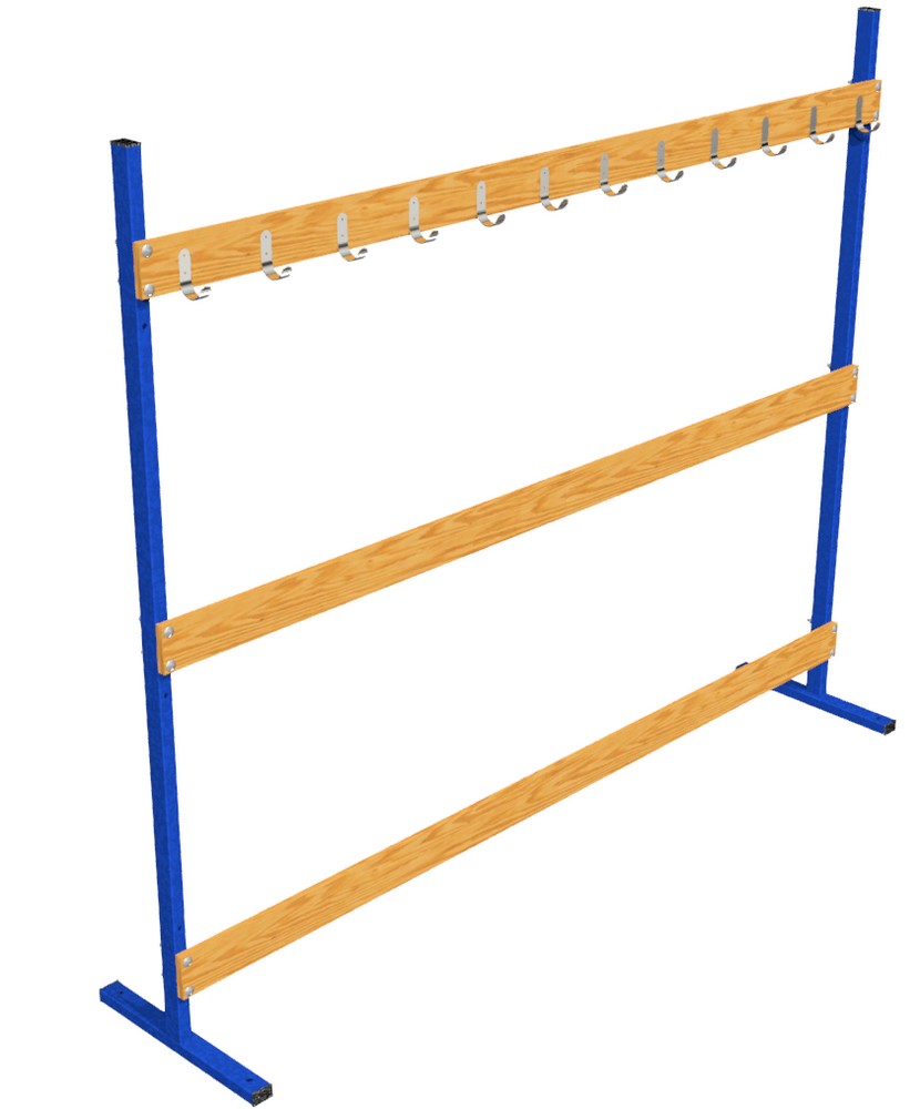 

Стеллаж для лыж 180х40х150cм на 12 пар DSAthletic