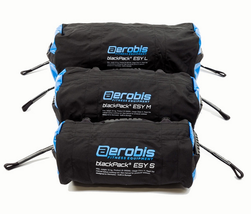 Мешок-отягощение для воды Aerobis blackPack ESY размер S, 10 литров и 1 мешок для песка 733-ESY-S-Aqua черный\синий