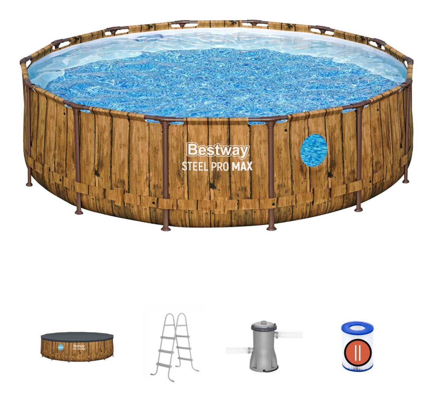 Каркасный бассейн 427х107см, фильтр-насос, лестница, тент Bestway Splashview Pool 561JM 1411_1280