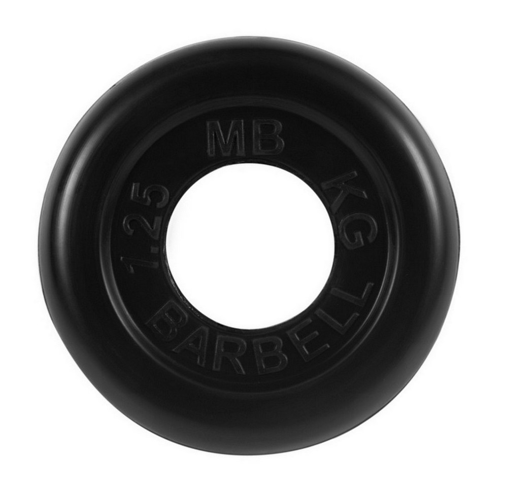 Диск обрезиненный d51мм MB Barbell MB-PltB51-1,25 1,25кг черный