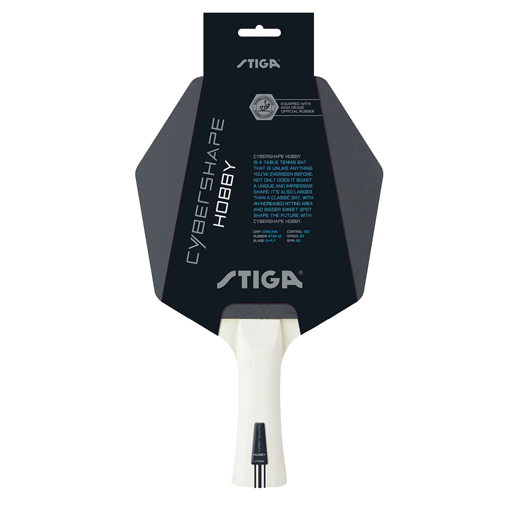Ракетка для настольного тенниса Stiga Cybershape,1216-0106-35, накл.1,6 мм ITTF, конич. ручка 1000_1000