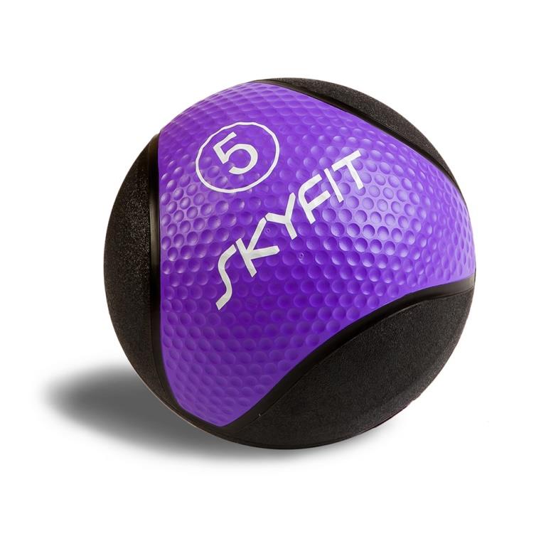 фото Медицинский мяч 5 кг skyfit sf-mb5k черный-фиолетовый