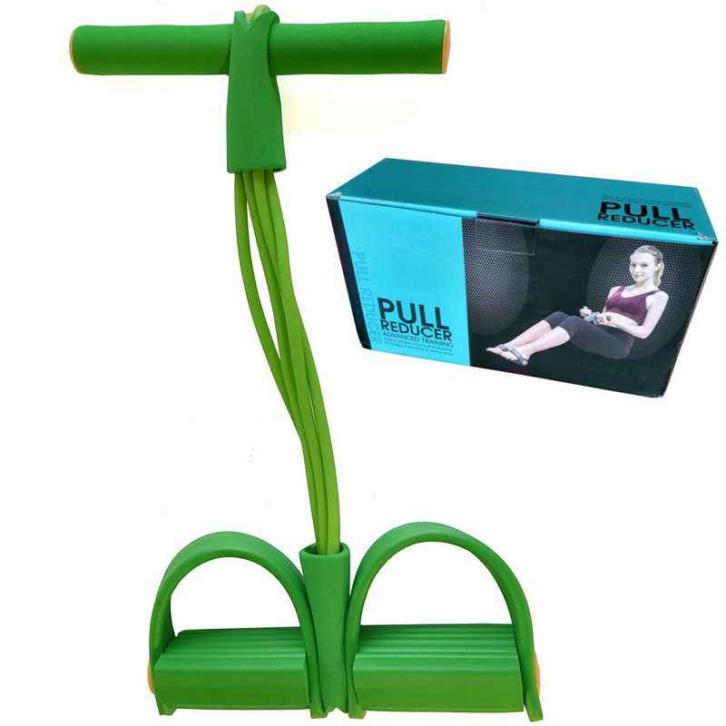 фото Тренажёр для тела с эспандерами фитнес-тренер body trimmer/pull reducer зеленый b24110 nobrand