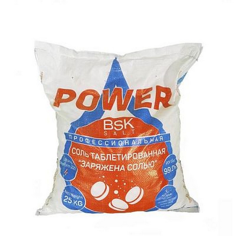 

Соль таблетированная 25 кг BSK POWER PROFESSIONAL NaCL 99,95 % 00024758