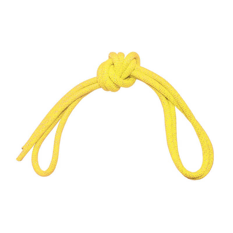 Купить Скакалка гимнастическая с люрексом Body Form BF-SK03 (BF-JRGL01) 2.5м, 150гр желтый,