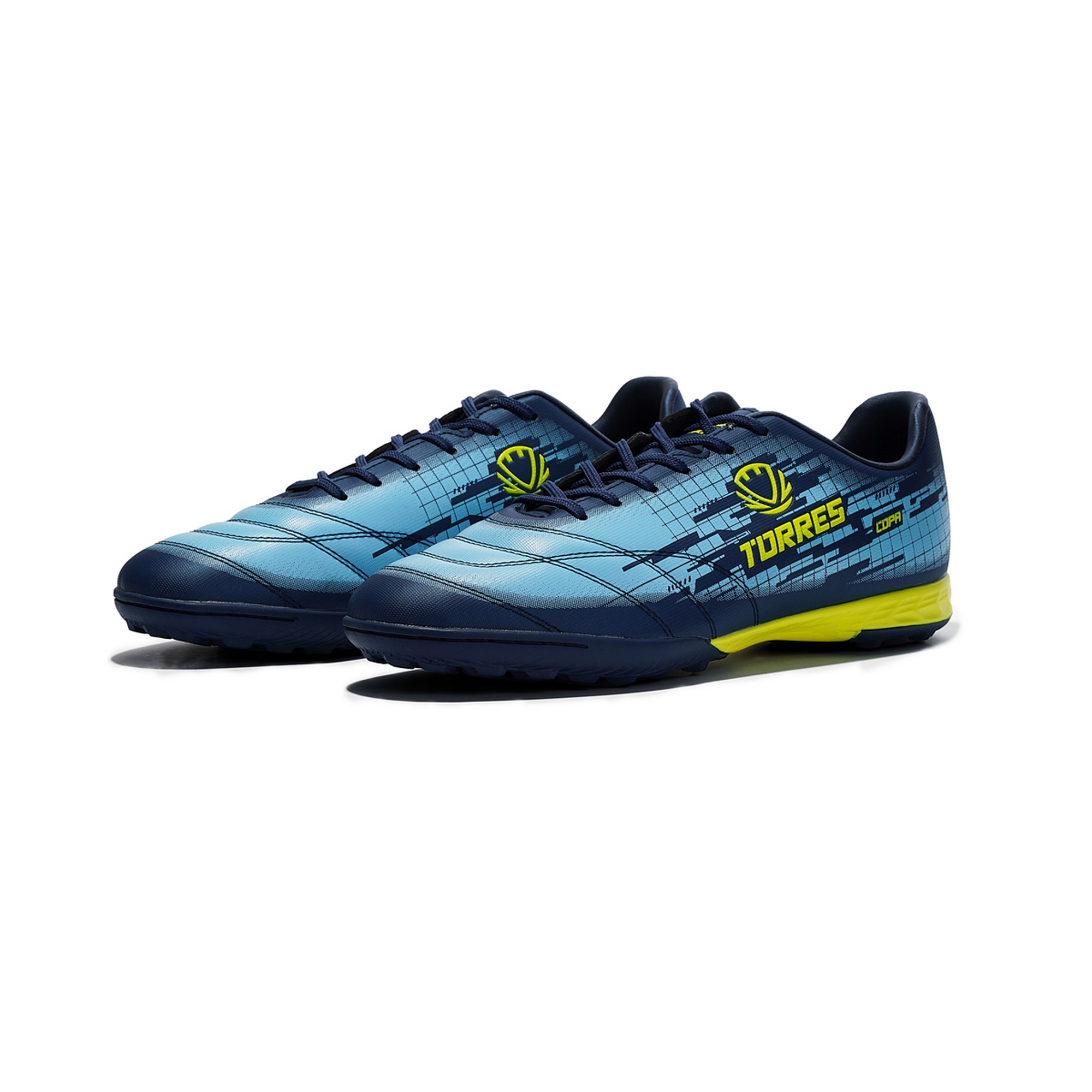 Бутсы футбольные (многошиповки) Torres COPA TS234237-736 сине-голубой 2000_2000