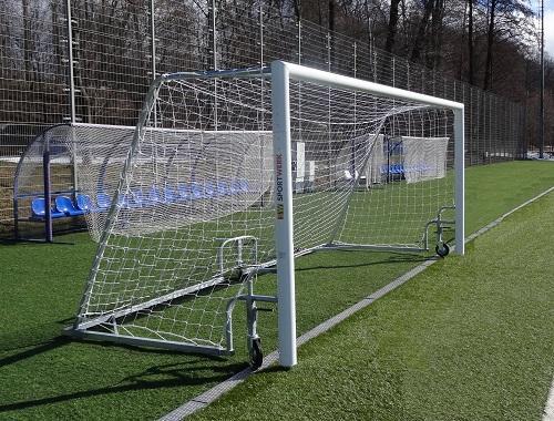 фото Ворота для мини-футбола мобильные с колесами, алюминиевые sportwerk spw-ag-300-4z