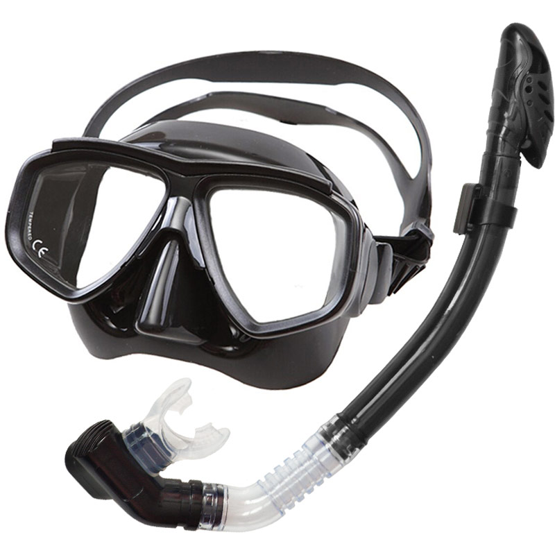 Купить Набор для плавания юниорский Sportex маска+трубка (Силикон) E39236 черный,