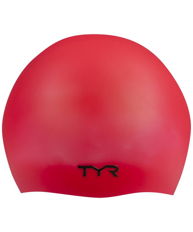 Купить Шапочка для плавания TYR Wrinkle Free Silicone Cap, силикон, LCS610 красный,