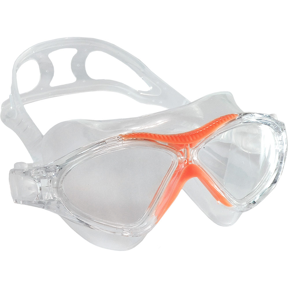 Купить Очки полумаска для плавания взрослая (силикон) (оранжевые) Sportex E33183-4,