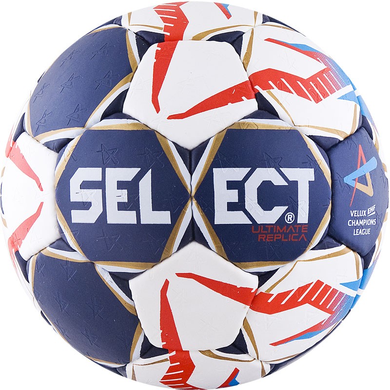 

Мяч гандбольный Select Ultimate Replica EHF Junior (р.2) тренировочный, т.син/бел/крас/гол.