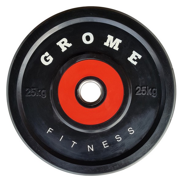 фото Диск обрезиненный grome fitness wp-080 25кг