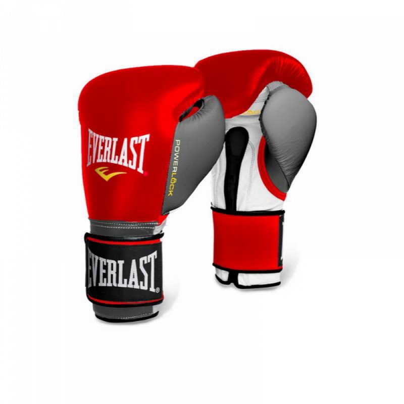 фото Боксерские перчатки everlast powerlock 12 oz красн/сер. 2200556