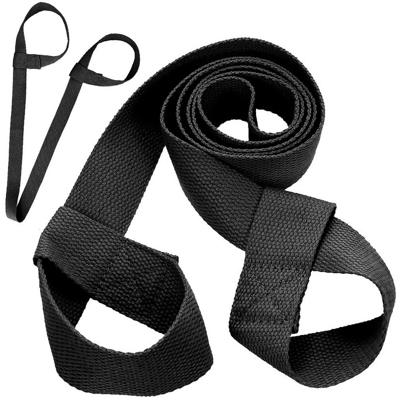 Ремень-стяжка универсальная для йога ковриков и валиков B31604 (черный)