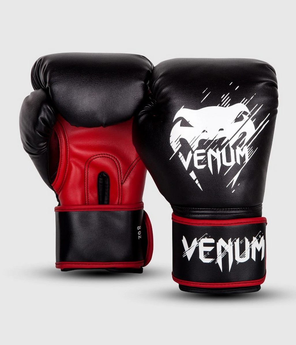 Перчатки детские Venum Contender 02822-100-8oz черный\красный - фото 1