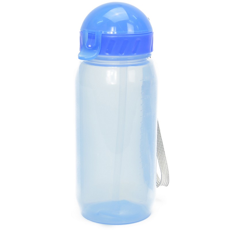 фото Бутылка для воды с трубочкой 400 ml., голубая nobrand