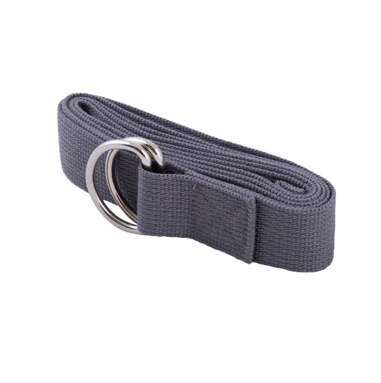 Ремень для йоги с металлическим карабином PRCTZ YOGA STRAP, серый PY7501 557_559