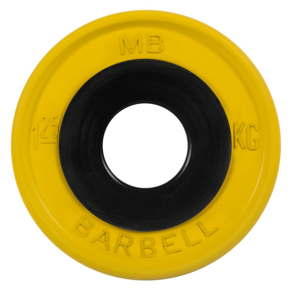 Диск олимпийский d51мм евро-классик MB Barbell MB-PltCE-1,25 1,25 кг желтый 938_960