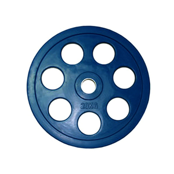 Диск обрезиненный Oxygen Fitness евро-классик 20 кг d51мм синий ромашка - фото 1
