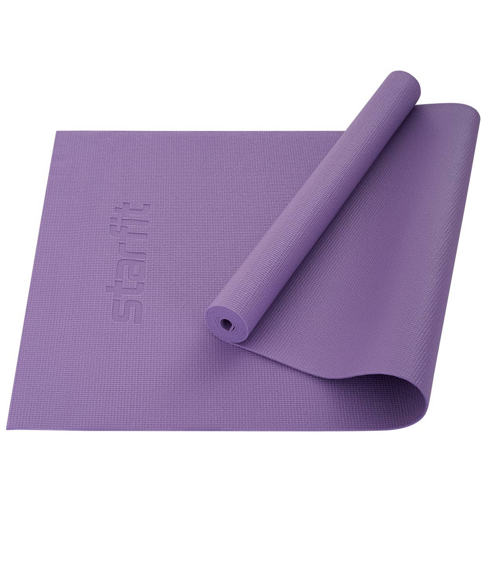 Коврик для йоги и фитнеса 173x61x0,3см Star Fit PVC FM-101 фиолетовый пастель