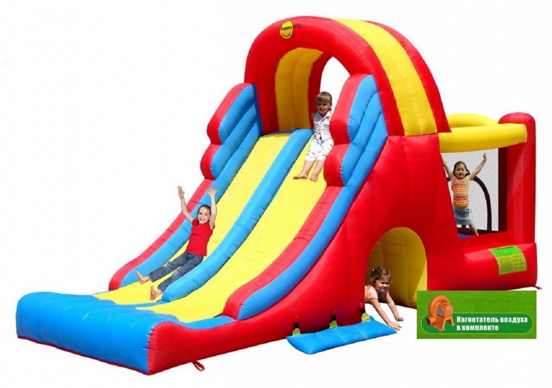 

Детский надувной Игровой Центр Happy Hop Мега-горка 9082N