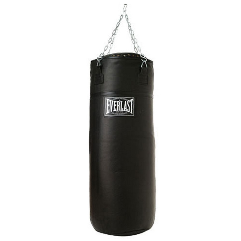 фото Боксерский мешок everlast super leather 100lb 45 кг черный 251001